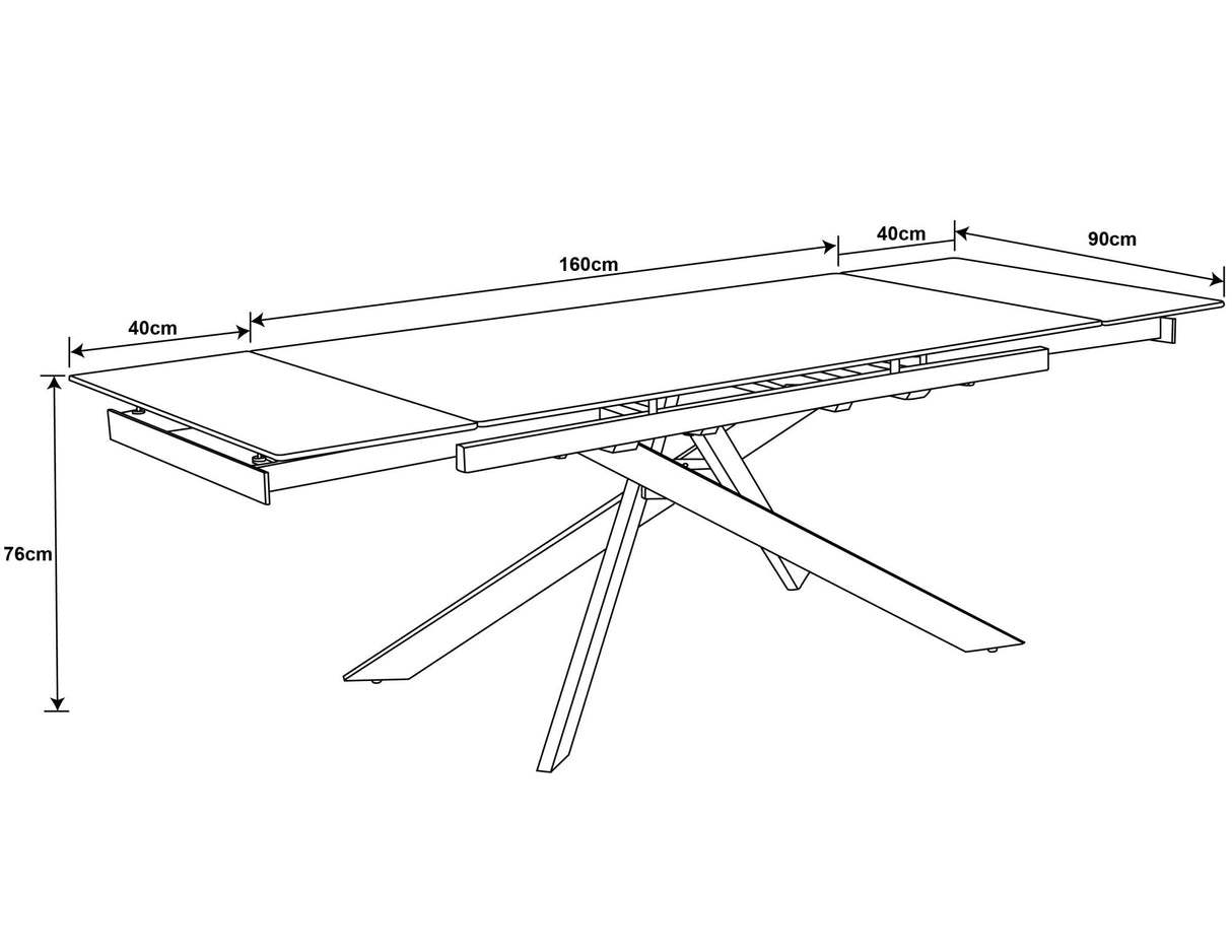 GOLDMANN Ausziehtisch für Esszimmer Keramik Marmor