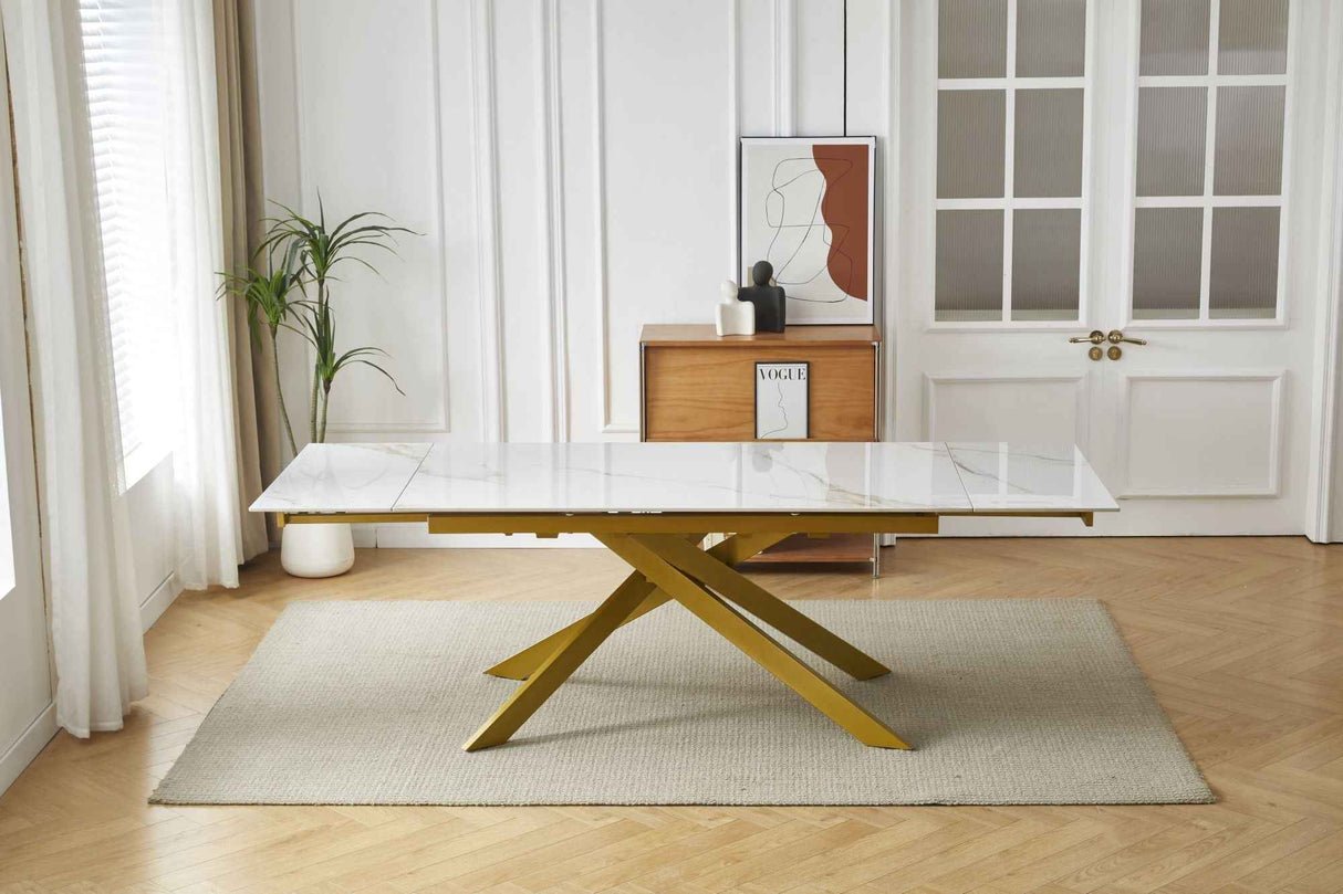 GOLDMANN Ausziehtisch für Esszimmer Keramik Marmor