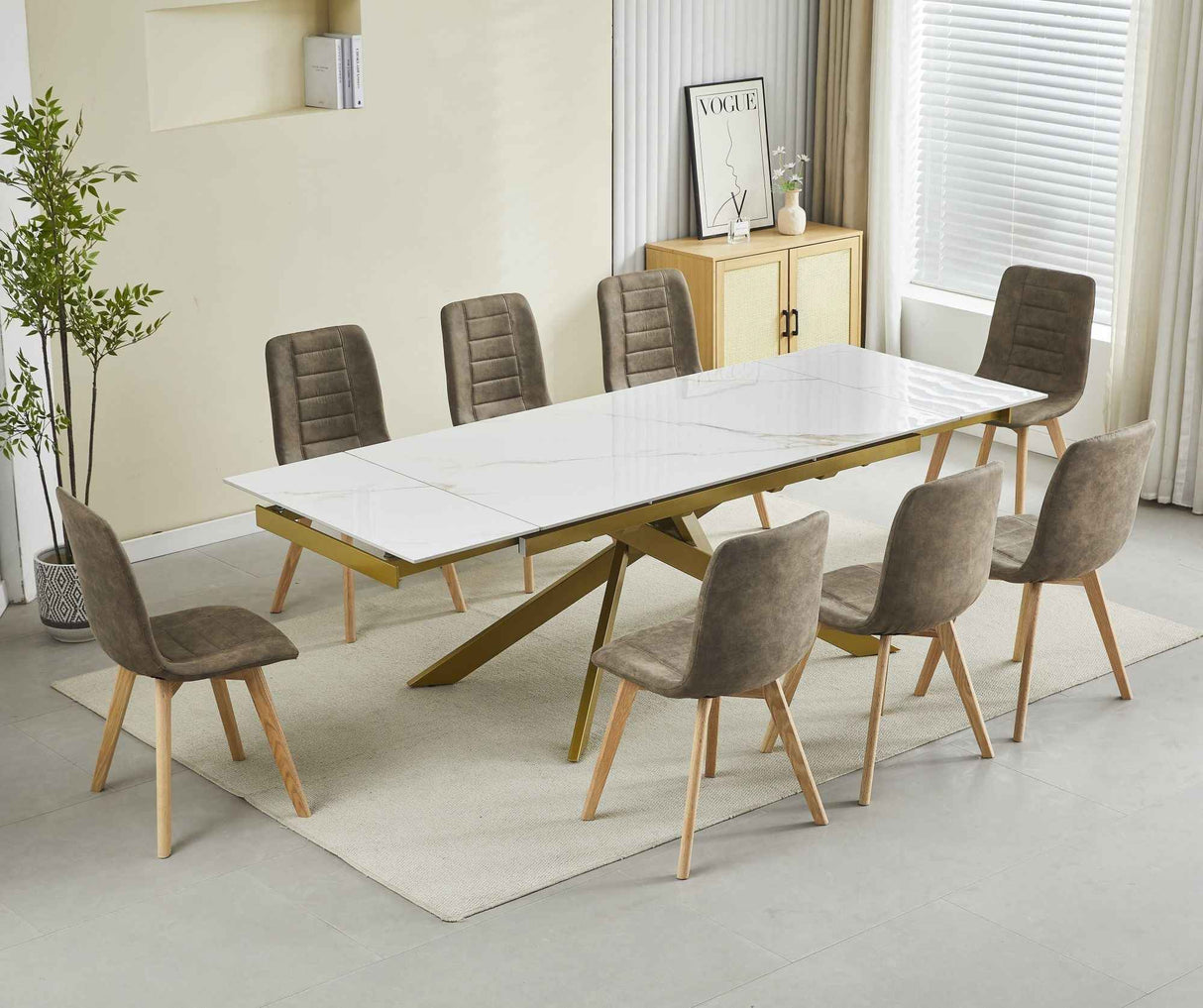 GOLDMANN Ausziehtisch für Esszimmer Keramik Marmor