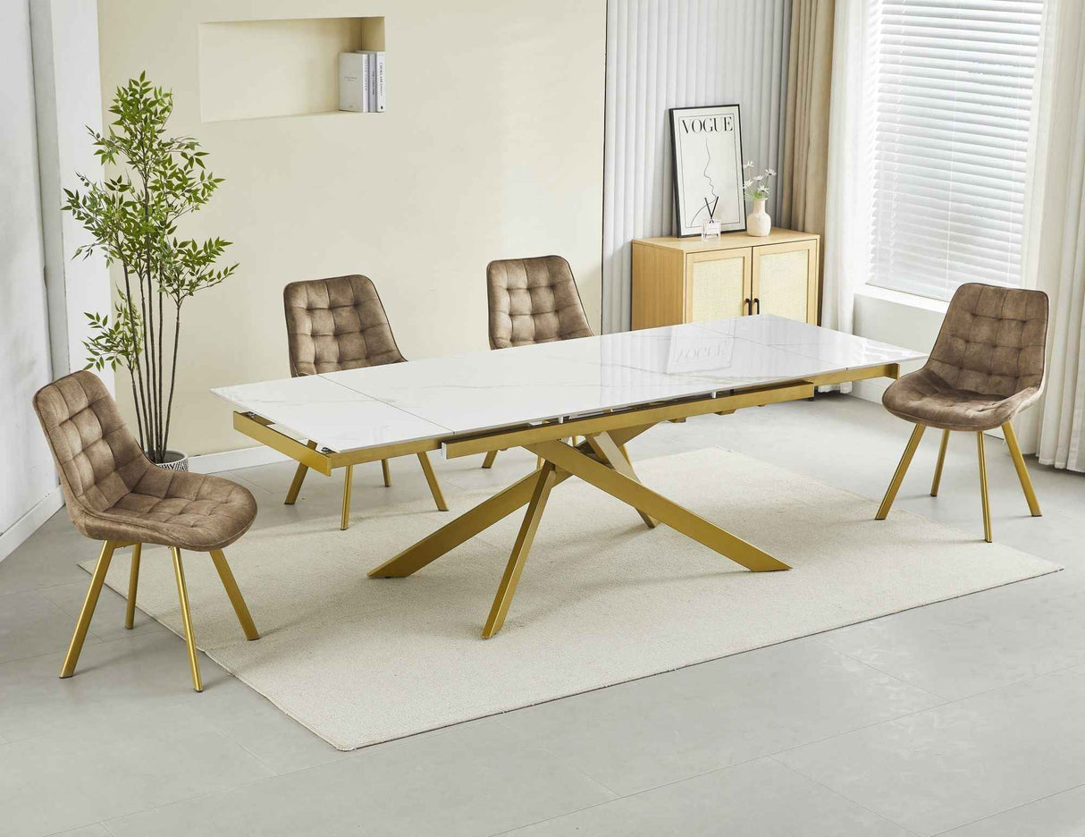 GOLDMANN Ausziehtisch für Esszimmer Keramik Marmor