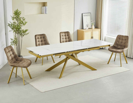 GOLDMANN Ausziehtisch für Esszimmer Keramik Marmor