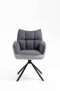 GOMES Armlehnstuhl  180° drehbar, Grau - 61x62x89