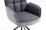 GOMES Armlehnstuhl  180° drehbar, Grau - 61x62x89