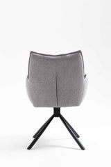 GOMES Armlehnstuhl  180° drehbar, Grau - 61x62x89