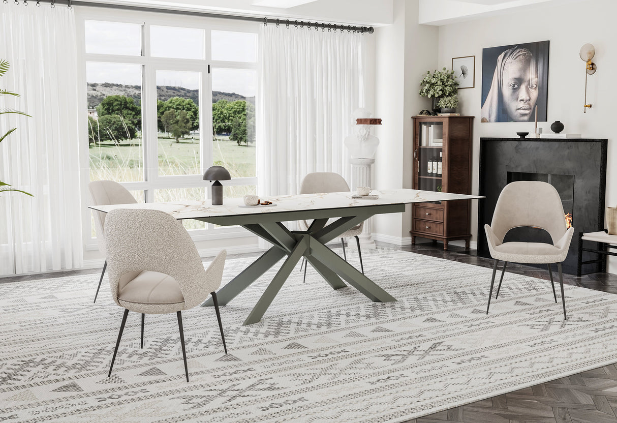 Stuhl Gregor beige /schwarz