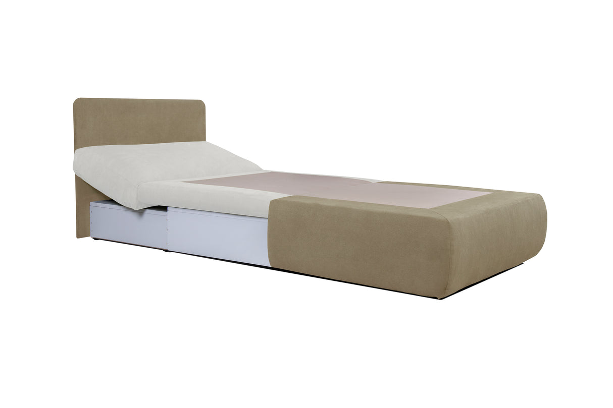 Genf Relax Sessel mit Schlafunktion beige/ braun