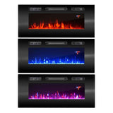 PALMOS Kommode mit Elektro Kamin- Mattschwarz 180x82x42cm