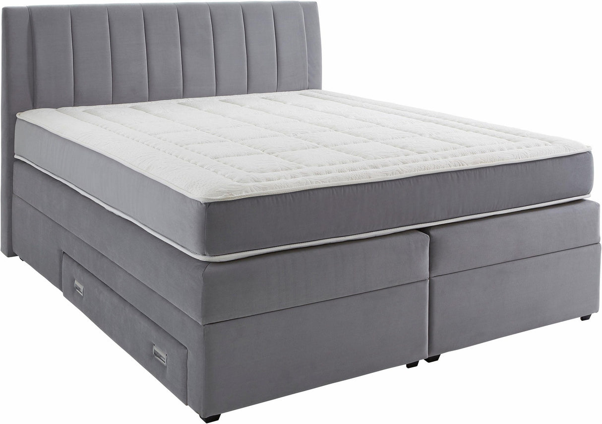Prima Value Boxspringbett hellgrau