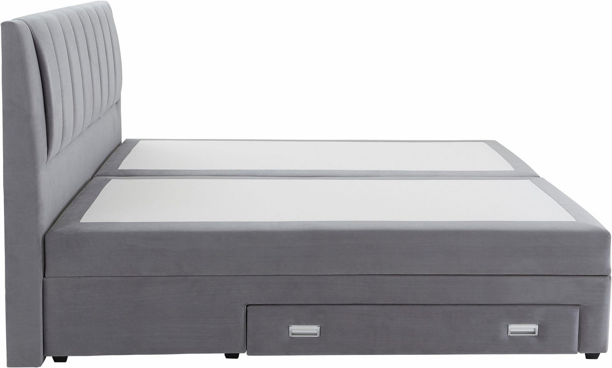 Prima Value Boxspringbett hellgrau
