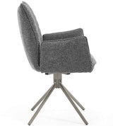 JOHANN Armlehnstuhl  180° Anthrazit - komplett bezogen