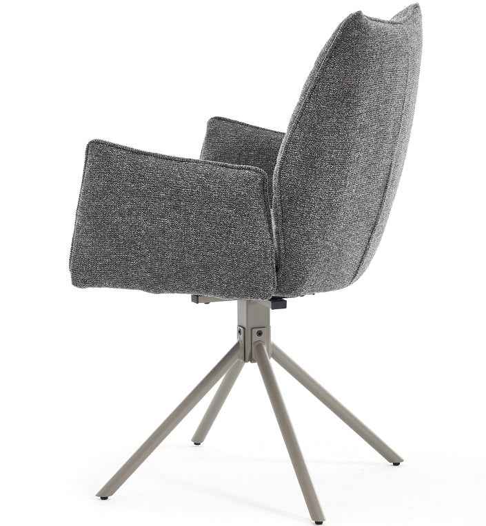 JOHANN Armlehnstuhl  180° Anthrazit - komplett bezogen