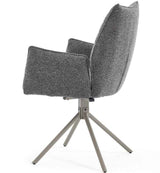 JOHANN Armlehnstuhl  180° Anthrazit - komplett bezogen