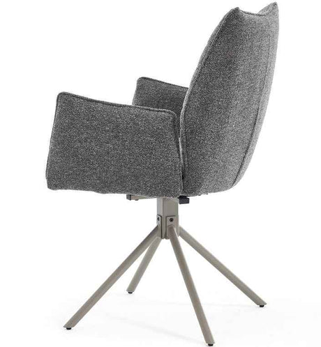 JOHANN Armlehnstuhl  180° Anthrazit - komplett bezogen