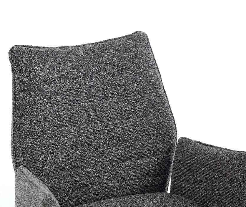 JOHANN Armlehnstuhl  180° Anthrazit - komplett bezogen