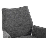 JOHANN Armlehnstuhl  180° Anthrazit - komplett bezogen