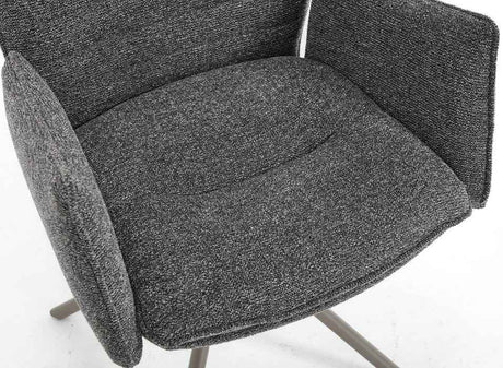 JOHANN Armlehnstuhl  180° Anthrazit - komplett bezogen