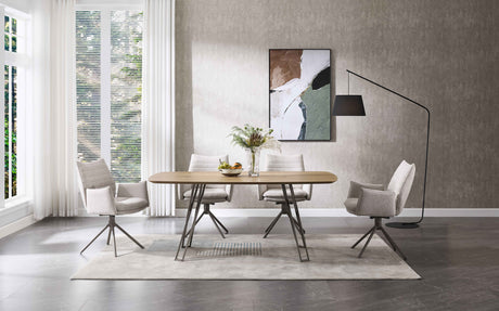 JOHANN Armlehnstuhl  180° Beige - komplett bezogen