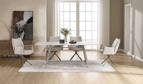 JOHANN Armlehnstuhl  180° Beige - komplett bezogen