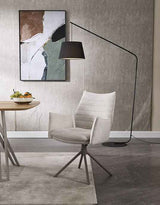 JOHANN Armlehnstuhl  180° Beige - komplett bezogen