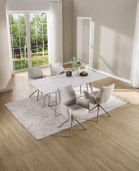 JOHANN Armlehnstuhl  180° Beige - komplett bezogen