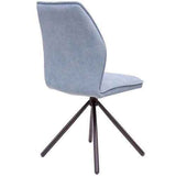 James Stuhl, Sternfuss hellblauem weichem Stoff 51x63x90