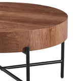 IRONIK Couchtisch Holz MDF Ø 80x40 cm