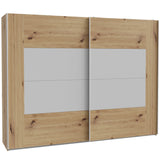 SATURN Kleiderschrank 280 cm Holz Eiche/weiss
