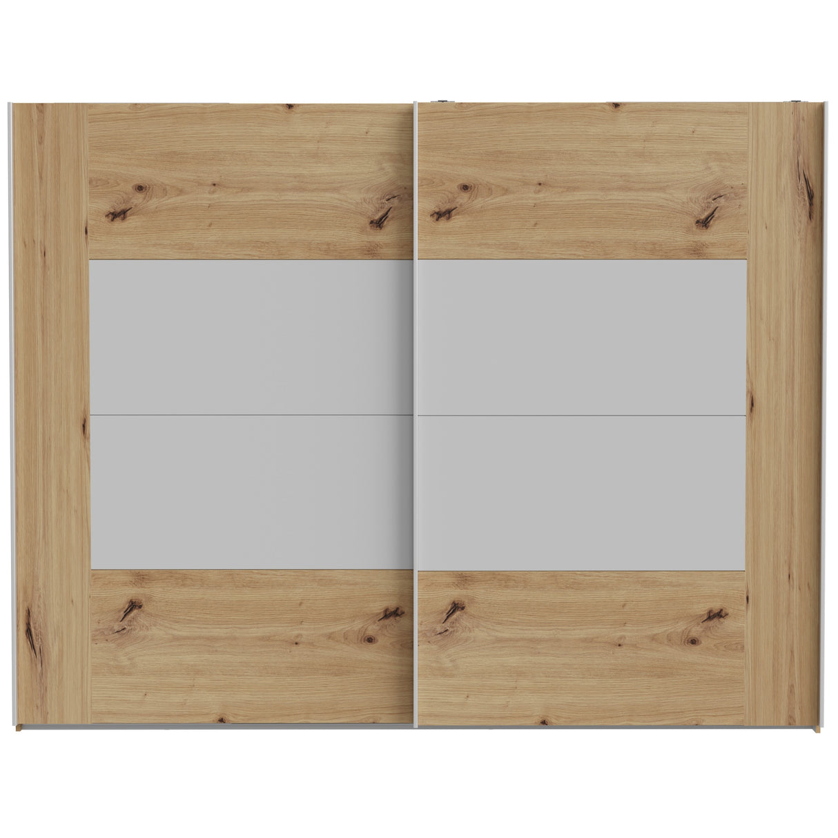 SATURN Kleiderschrank 280 cm Holz Eiche/weiss