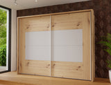 SATURN Kleiderschrank 280 cm Holz Eiche/weiss