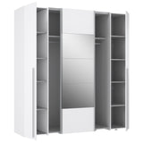 Kleiderschrank mit Spiegel Naruto 200 cm weiss