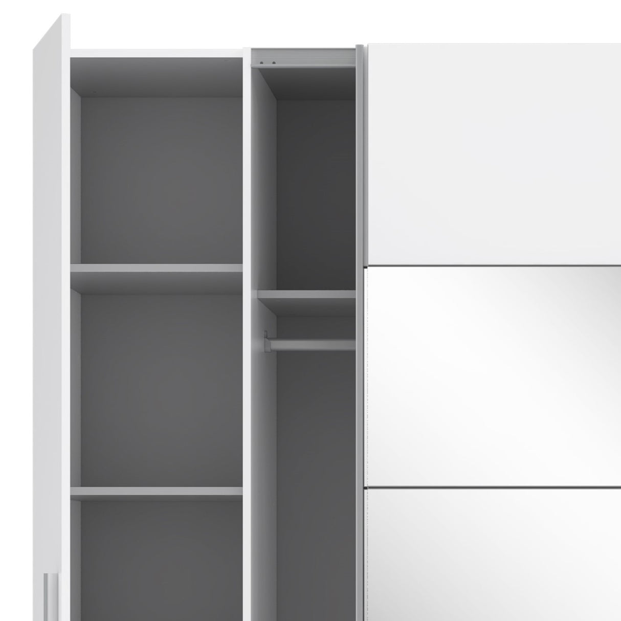 Kleiderschrank mit Spiegel Naruto 200 cm weiss