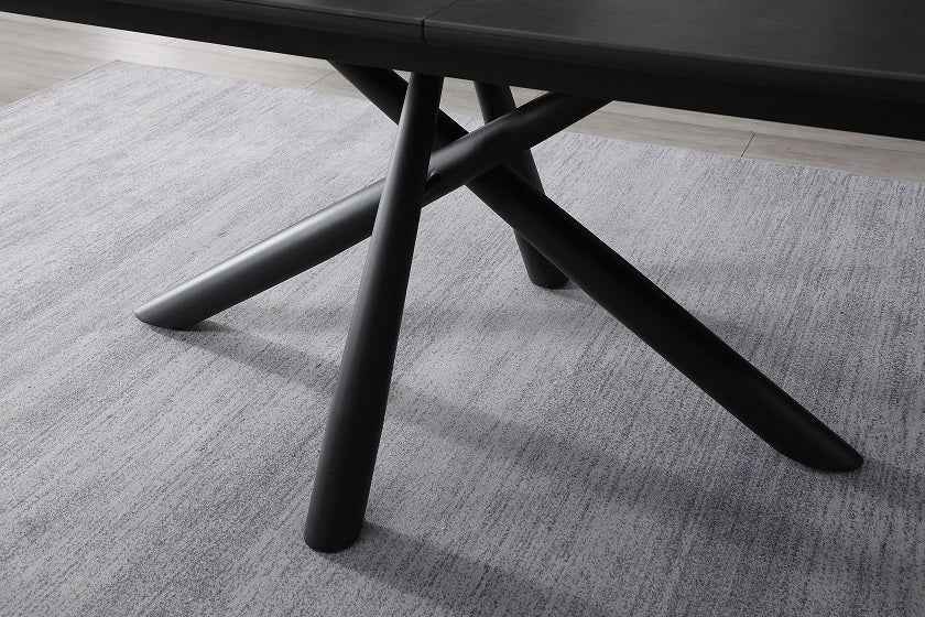 NOREGA – Flexibler Design-Esstisch 180-220x100 cm black