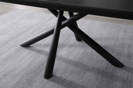 NOREGA – Flexibler Design-Esstisch 180-220x100 cm black