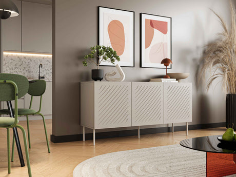 Kommode Rivano 150×75×42cm – Schwarz matt