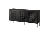 Kommode Rivano 150×75×42cm – Schwarz matt