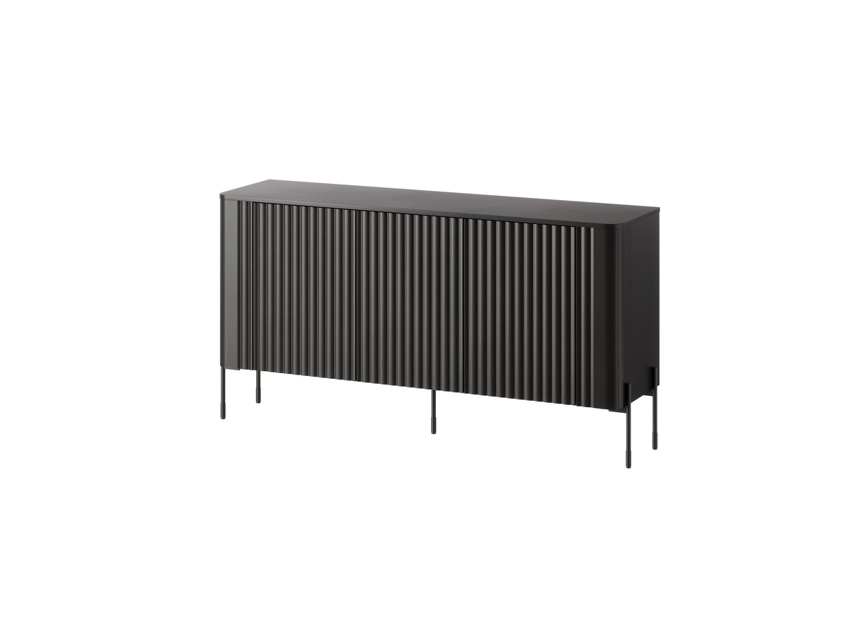 Kommode SOLIS 150×80×40cm – Schwarz Matt