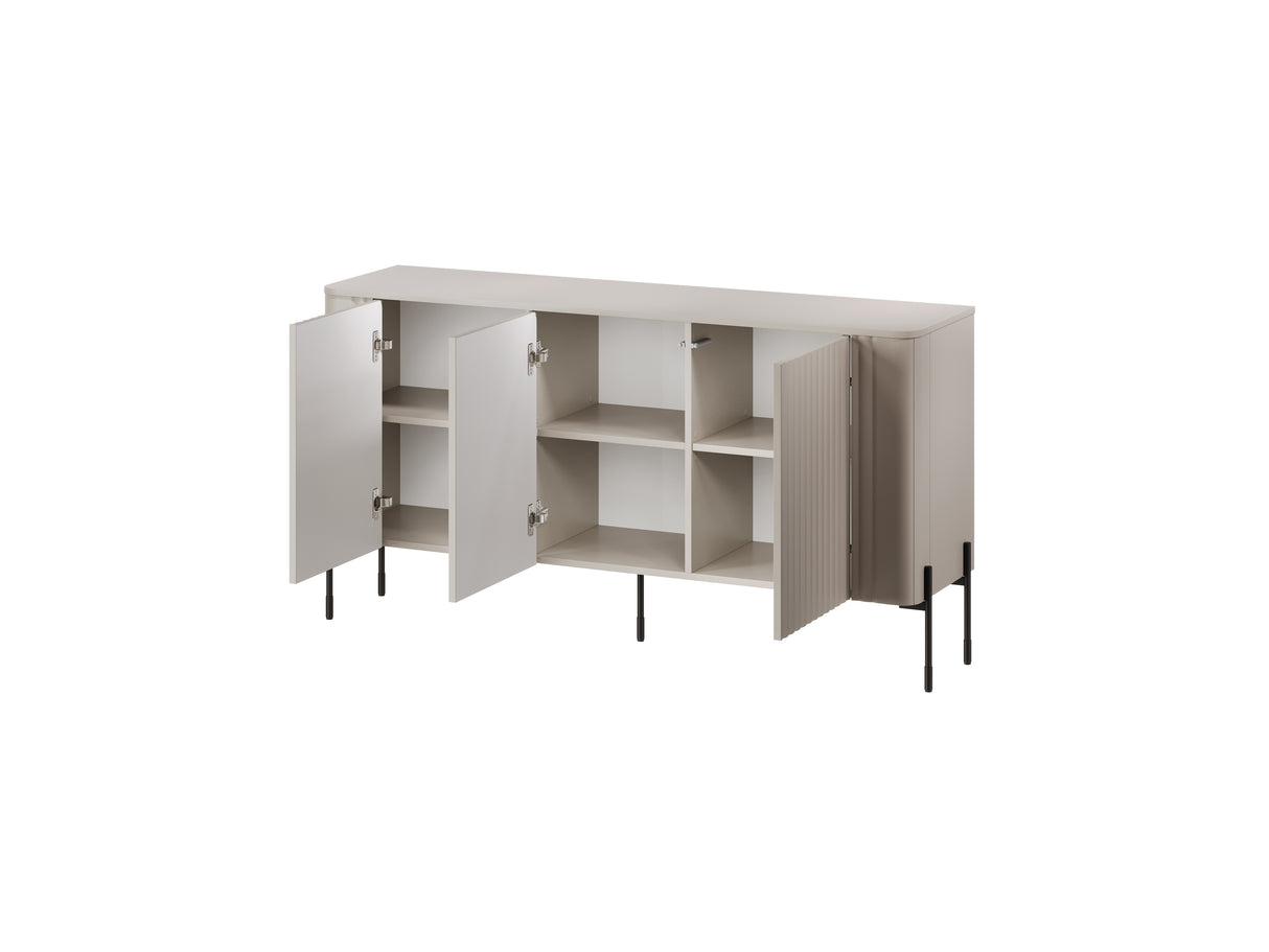 Kommode SOLIS 150×80×40cm – Schwarz Matt