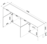 Sideboard VELINO 200×70×40 cm – Kaschmir matt & Eiche