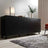 Kommode, ETNARO DESIGN 200x80x45cm, Eiche /Schwarz matt