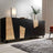 Kommode, ETNARO DESIGN 200x80x45cm, Eiche /Schwarz matt