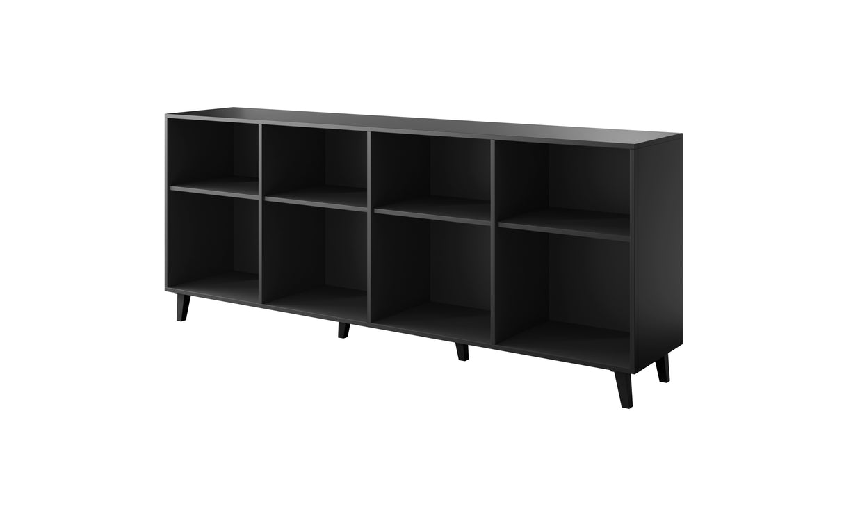 Kommode, ETNARO DESIGN 200x80x45cm, Eiche /Schwarz matt