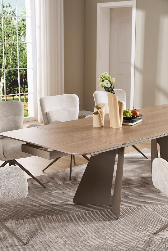 Ausziehbarer Bergland Tisch Braun