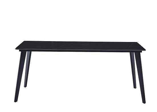 MARVÉLLE – Moderner Esstisch in Braun-Gold Marmor-Optik