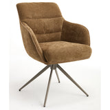 Smart Stuhl Armlehnstuhl mit Federung & 360° Braun