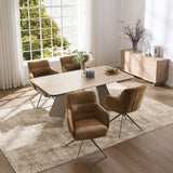 Smart Stuhl Armlehnstuhl mit Federung & 360° Braun