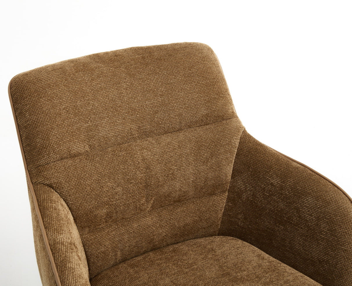 Smart Stuhl Armlehnstuhl mit Federung & 360° Braun