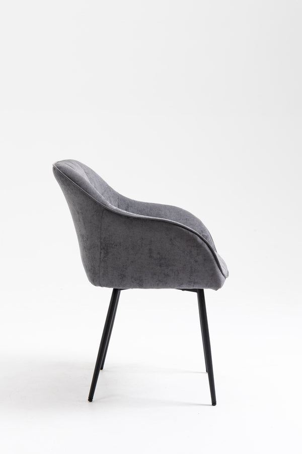 Armlehnstuhl Monaco dunkelgrau gepolstert