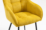 Armlehnstuhl Monaco gelb gepolstert
