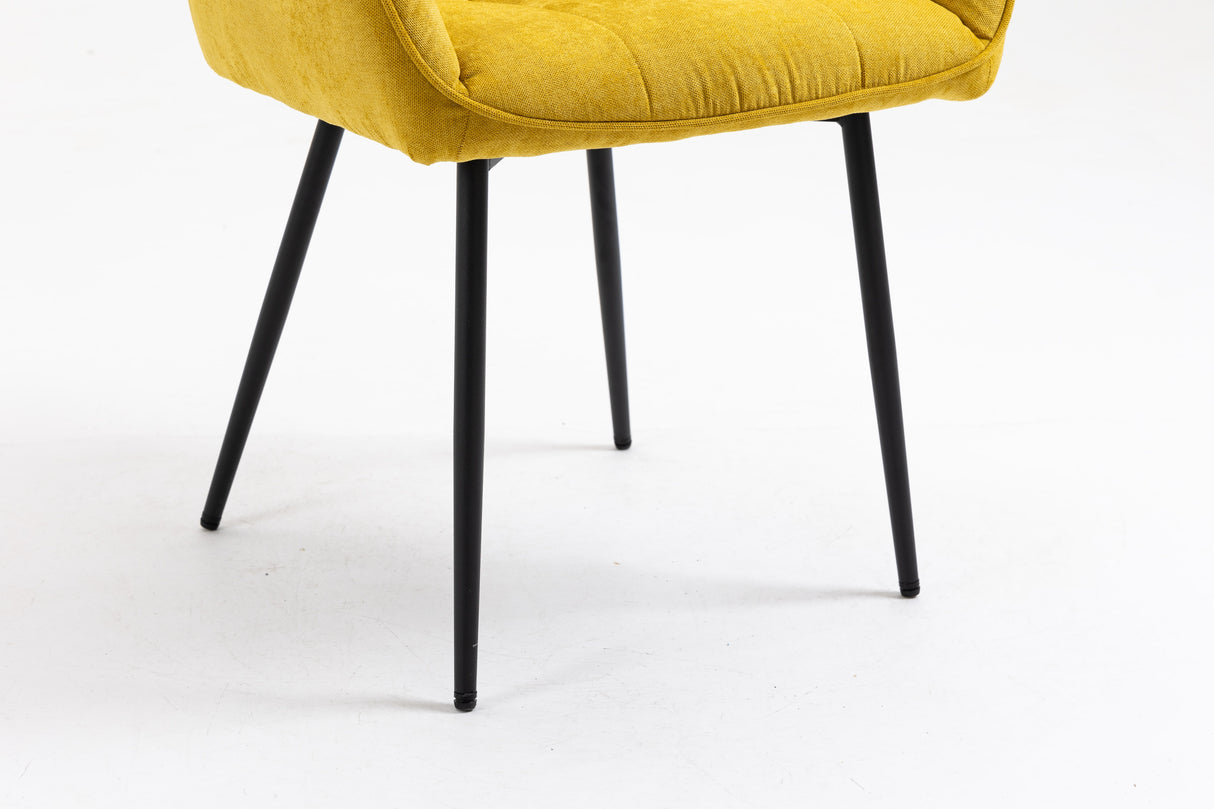 Armlehnstuhl Monaco gelb gepolstert