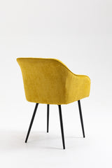 Armlehnstuhl Monaco gelb gepolstert